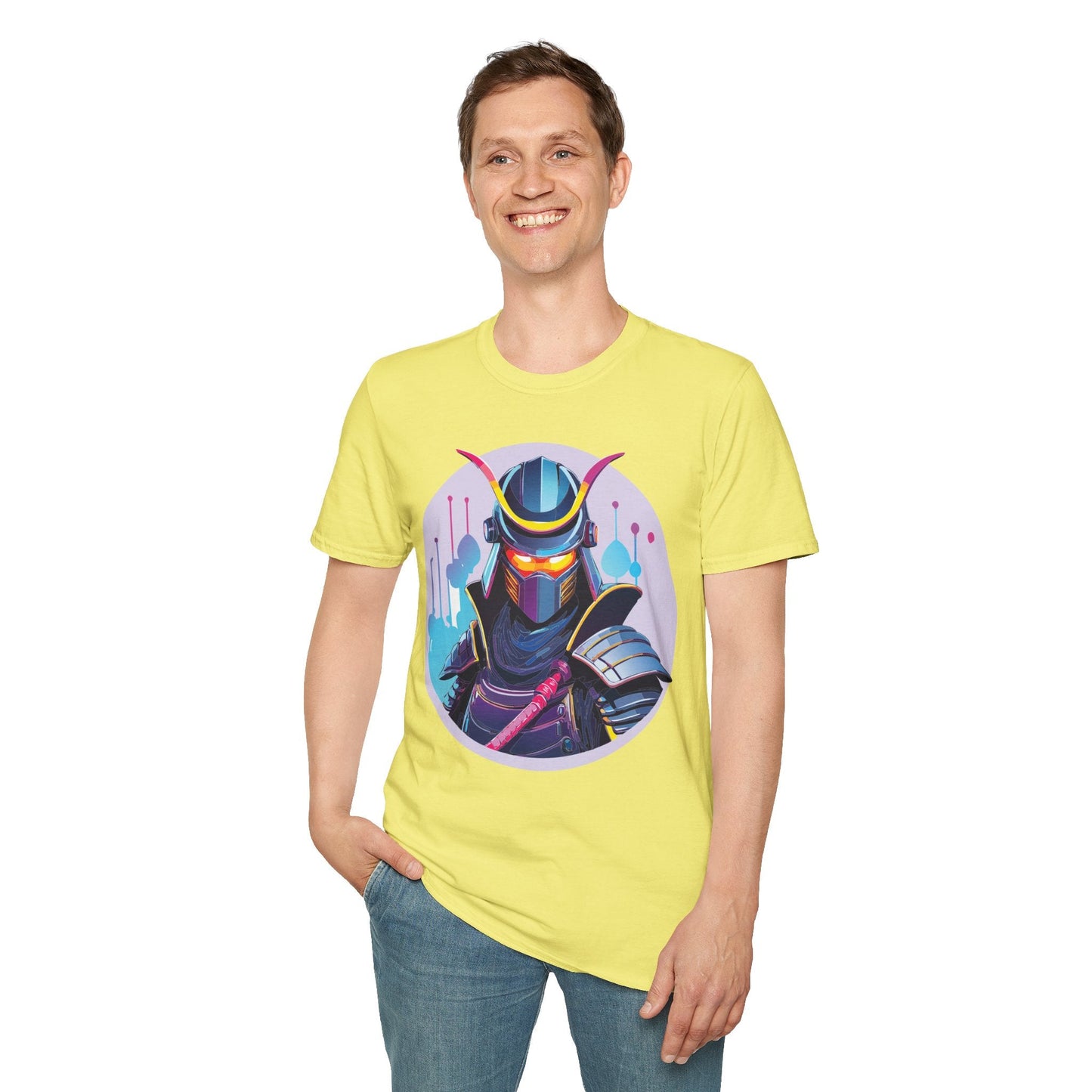 Unisex Samurai Shirt Gildan Softstyle Tee Hundred Percent Ring Spun Cotton Comfort