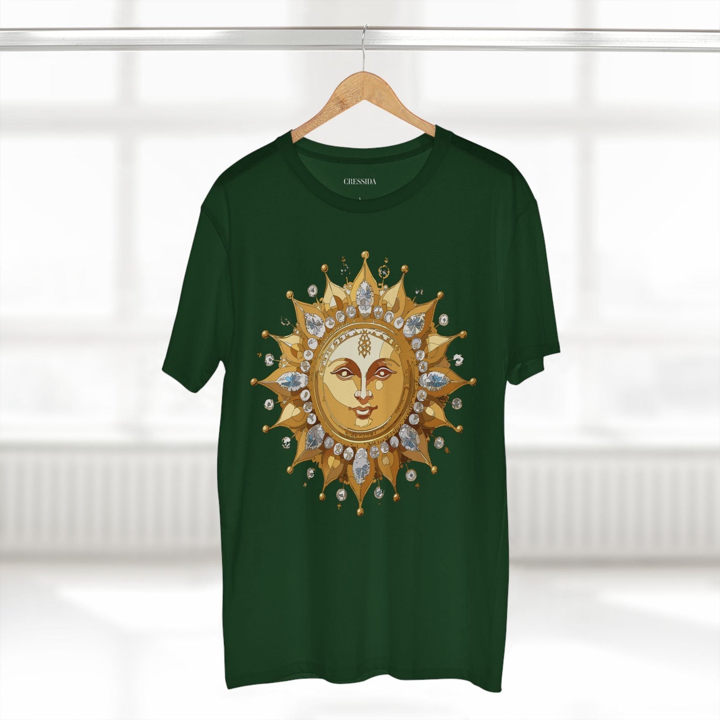 Gold Sun Graphic Unisex 100 Cotton T-Shirt with Golden Art Design 7