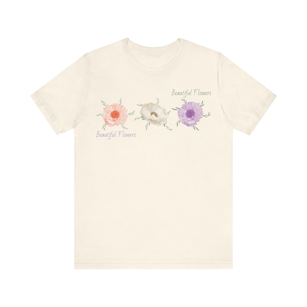 Floral Graphic Tee Shirt - Bella+Canvas Unisex 100 Cotton 50