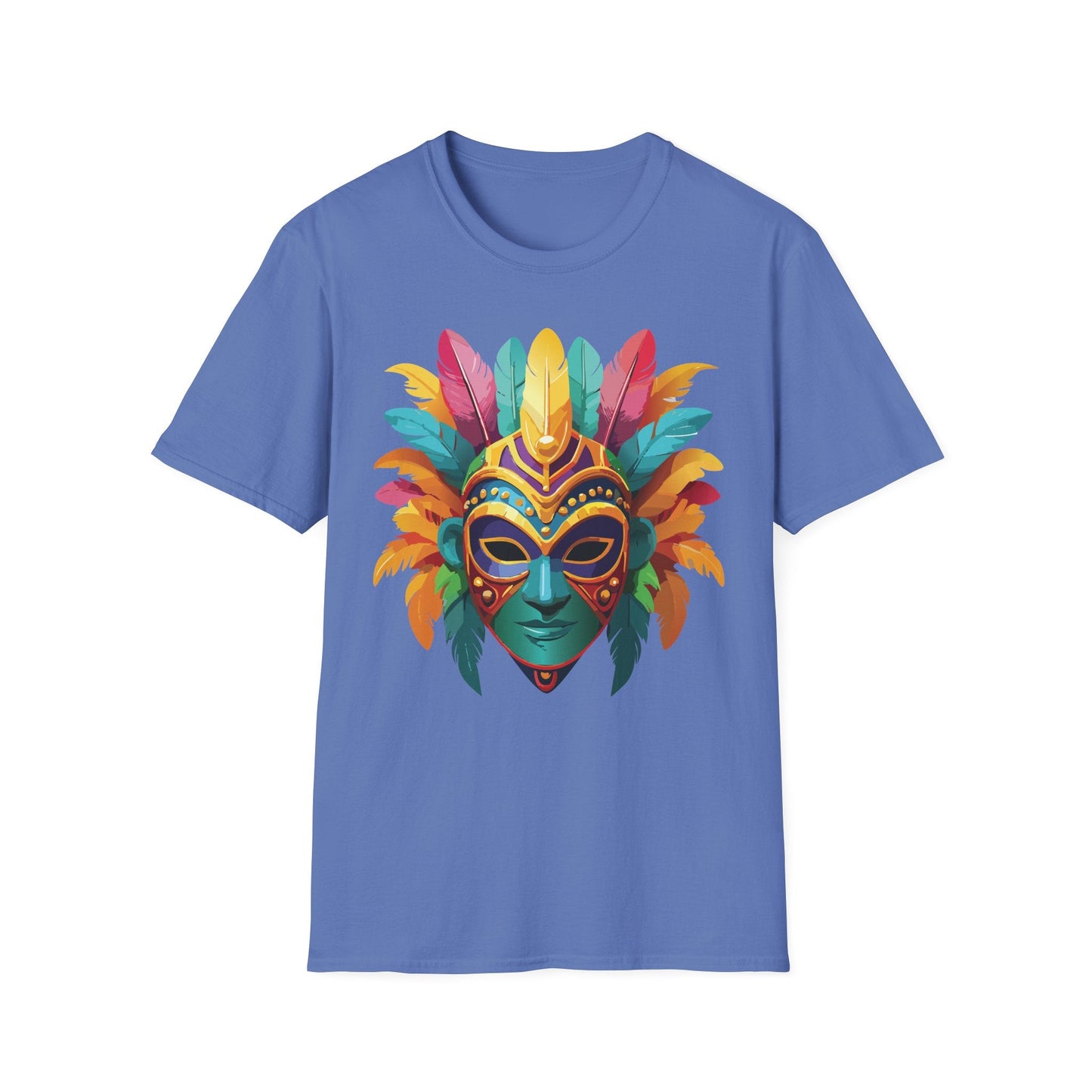 Mask Tee Shirt Unisex Masquerade Design Gildan Softstyle 64000 100 Percent Ring Spun Cotton Tee