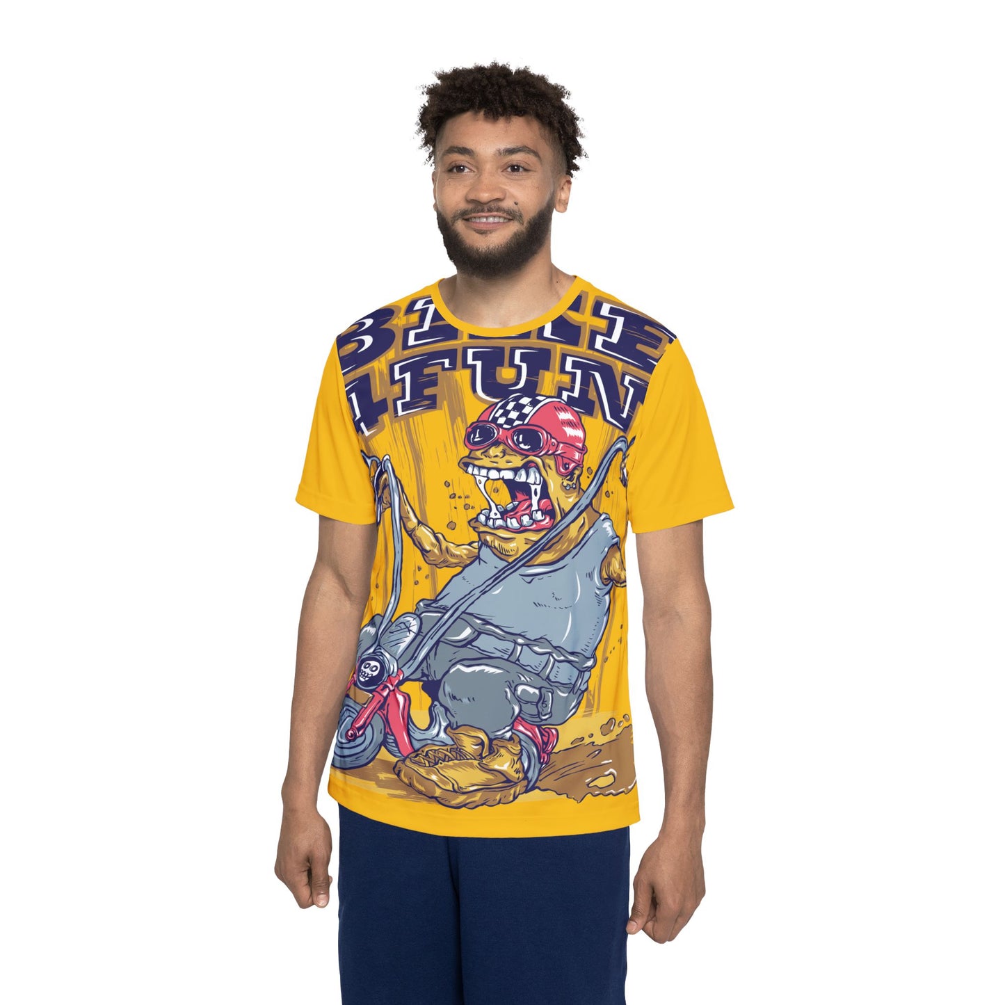 Be13 Fun Graphic T-Shirt, Art Design Poly Shirt, All Over Print Graphic Tee, Funny Print T-Shirt, Funny Cartoon Tee