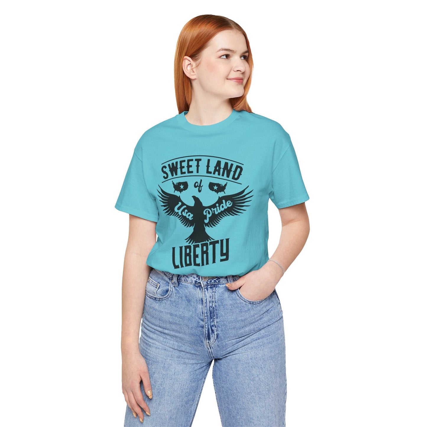 Liberty Eagle Graphic Unisex Cotton T-Shirt a4