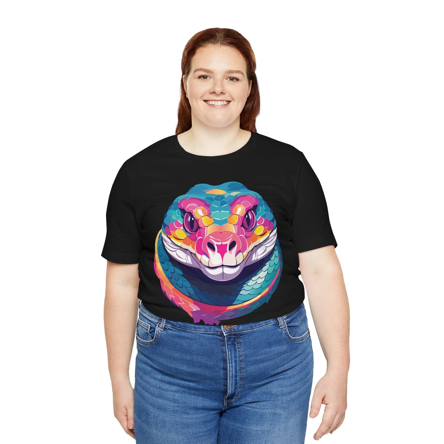 Unisex Animal Tee Shirt With Art Design, Wild Animals Short Sleeve Graphic Tee For Everyday Wear