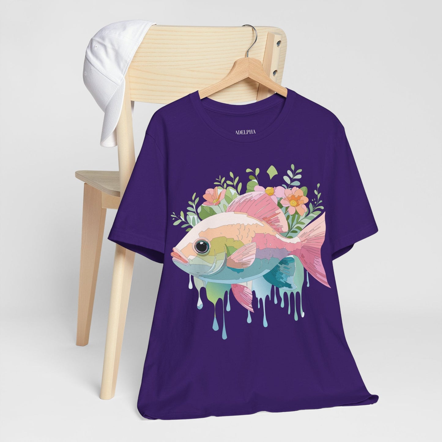 Fish Graphic Unisex 100 Cotton Vintage Artwork Tee 1