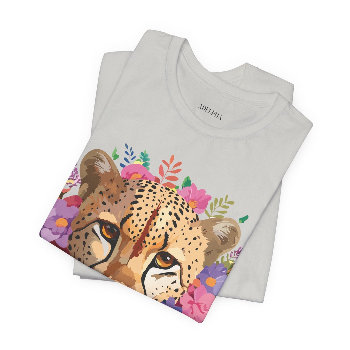 Adelpha Cheetah Graphic Tee Unisex Short Sleeve Art Shirt Original Artwork