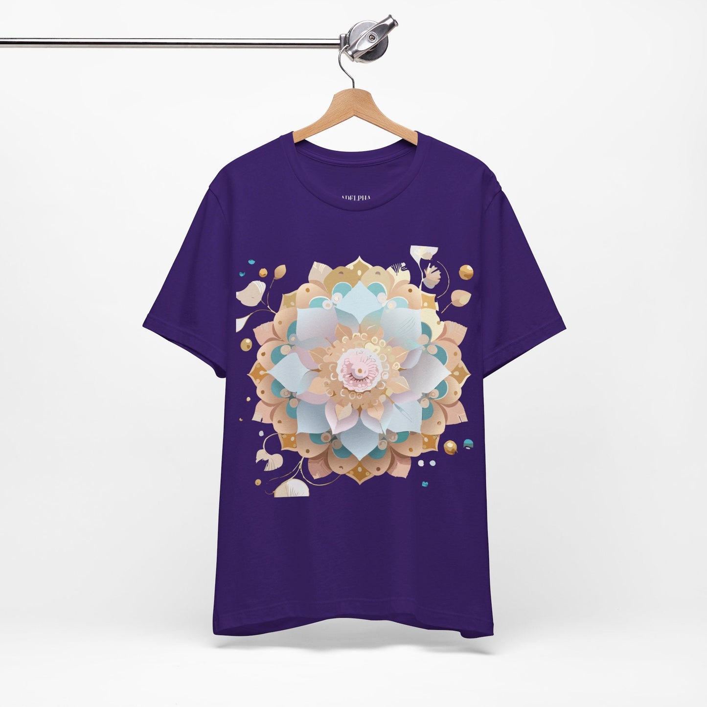 Mandala Graphic Tee Unisex Jersey Short Sleeve Featuring Vintage Inspired Adelpha Artwork