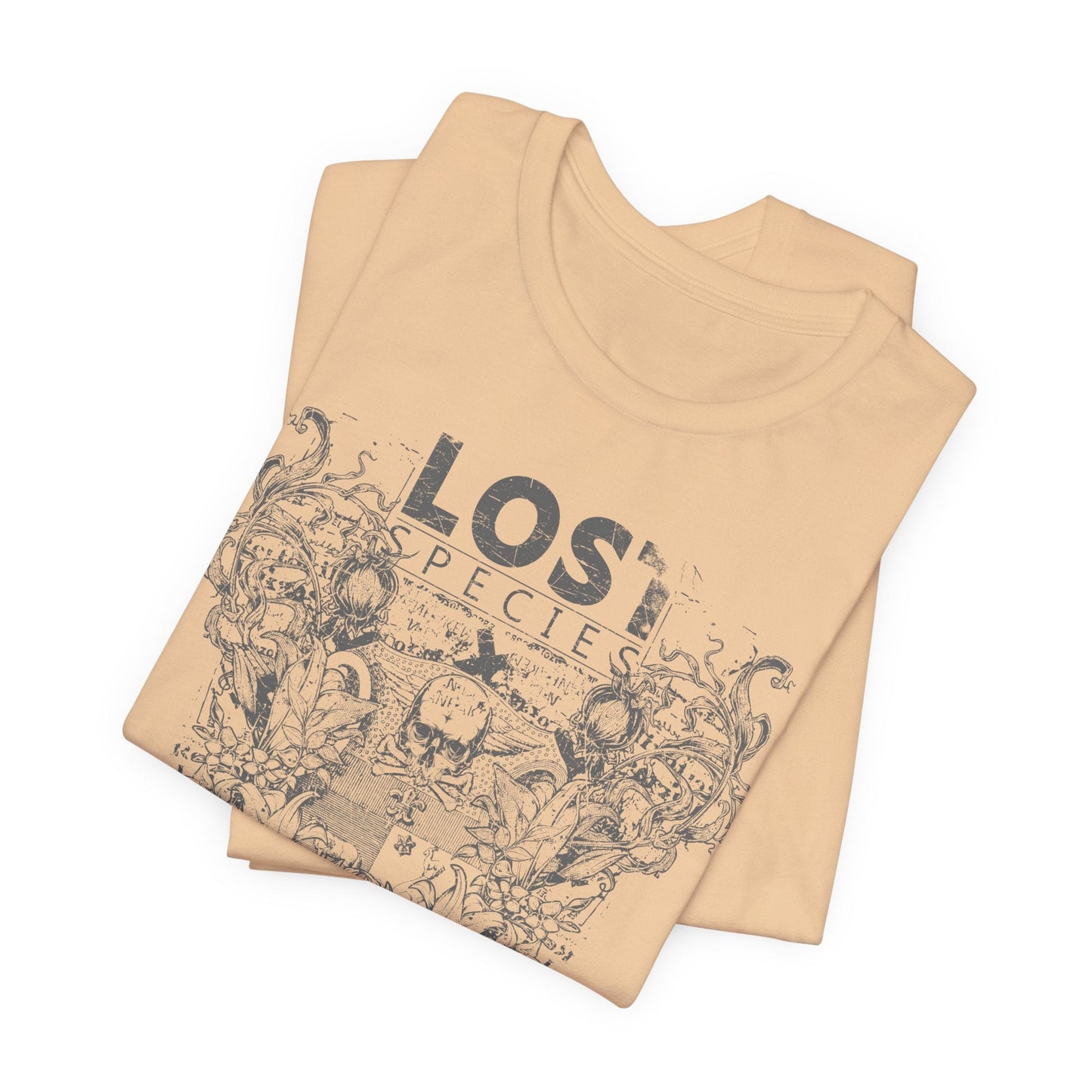 Lost Species Tee Floral Wildlife Illustration Rock Band T-Shirt A-7