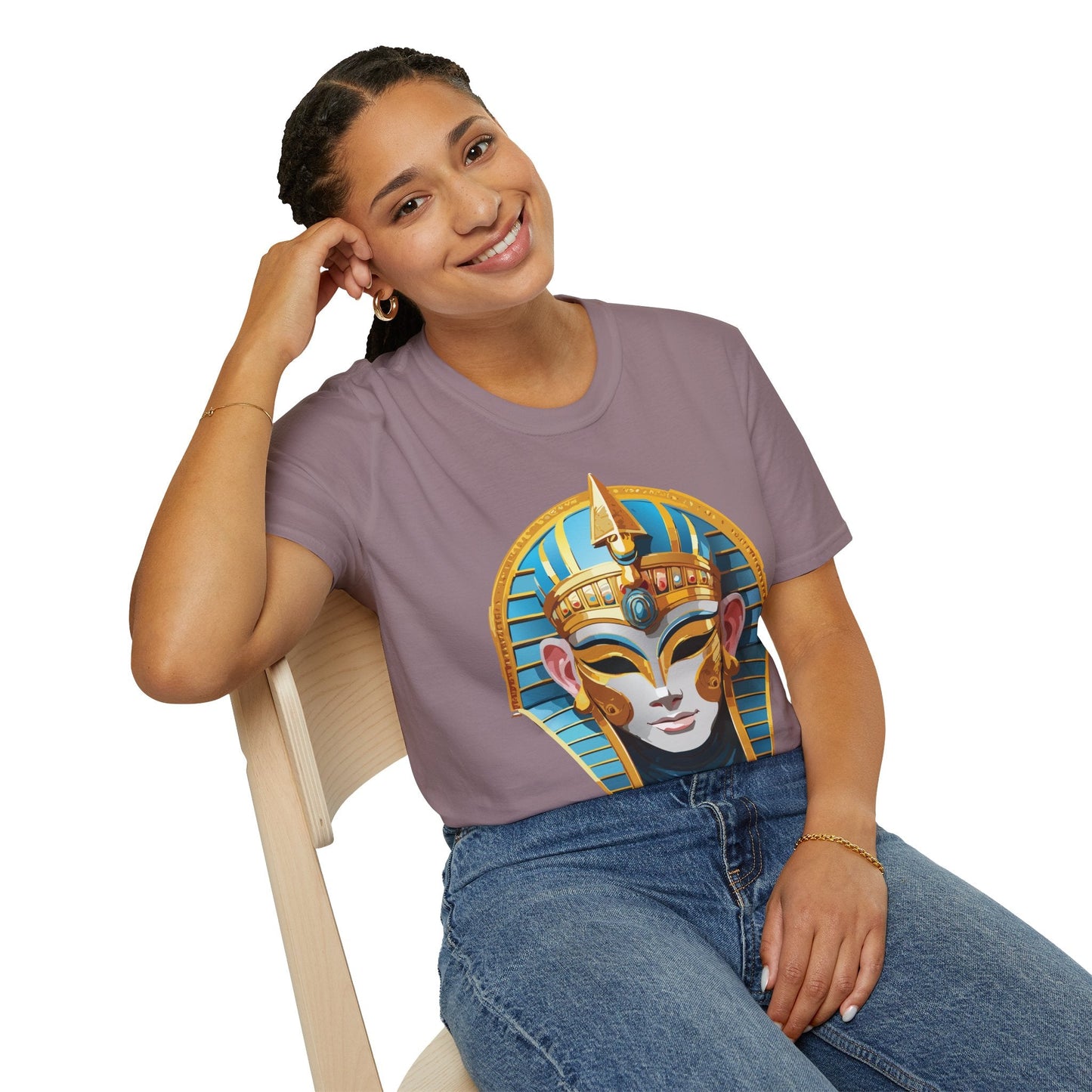 Mask Design Tee Shirt For Unisex Comfort Gildan Softstyle 64000 Ring Spun Cotton