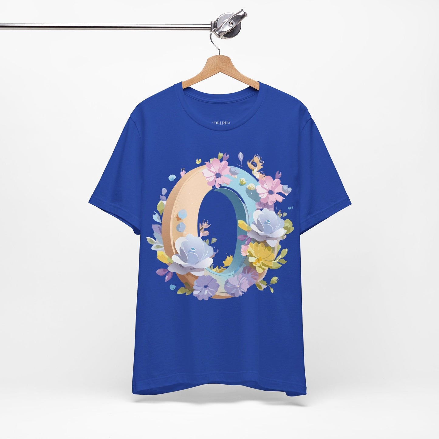 Letter O Shirt Unisex Graphic Tee With Vintage Inspired Art By Adelpha Premium Jersey Short Sleeve
