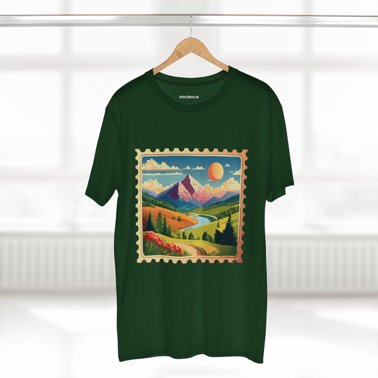 Stamp Shirt Postage Stamp Shirt PS36 Unisex Premium Cotton Tee With Original Art Design Retro2Nova