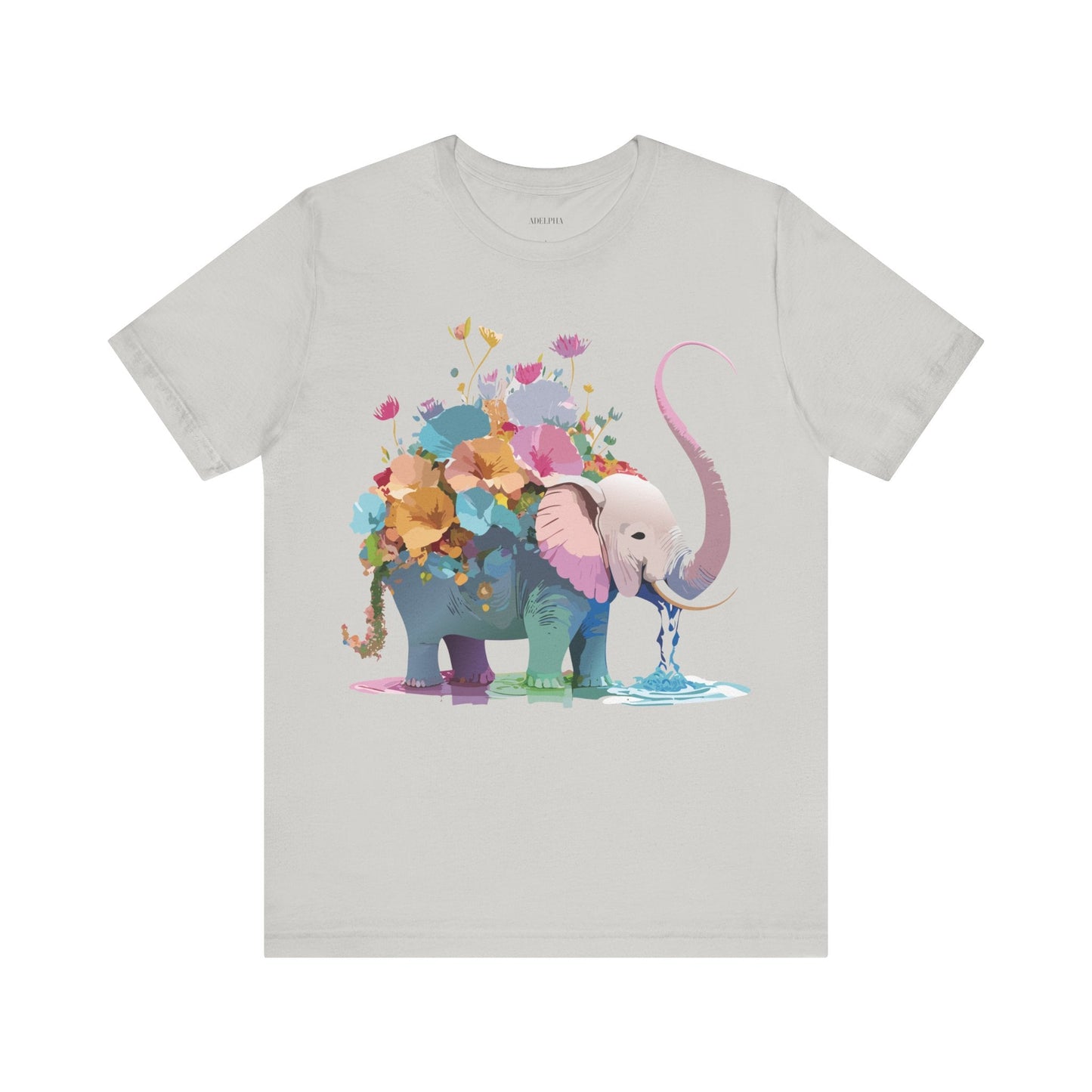 Adelpha Elephant Graphic Tee Unisex Short Sleeve Vintage Inspired Art Design Shirt