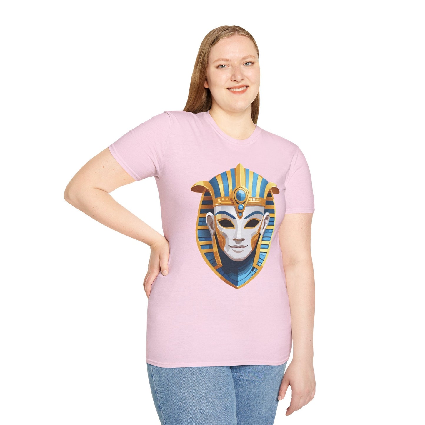 Mask Tee Shirt Unisex Gildan Softstyle 64000 Cotton Tee With Masquerade Design Artwork