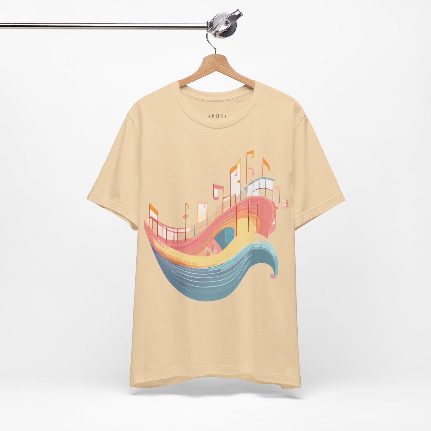 Adelpha Music T Shirt Unisex Graphic Tee Vintage Art Design Jersey Short Sleeve Premium
