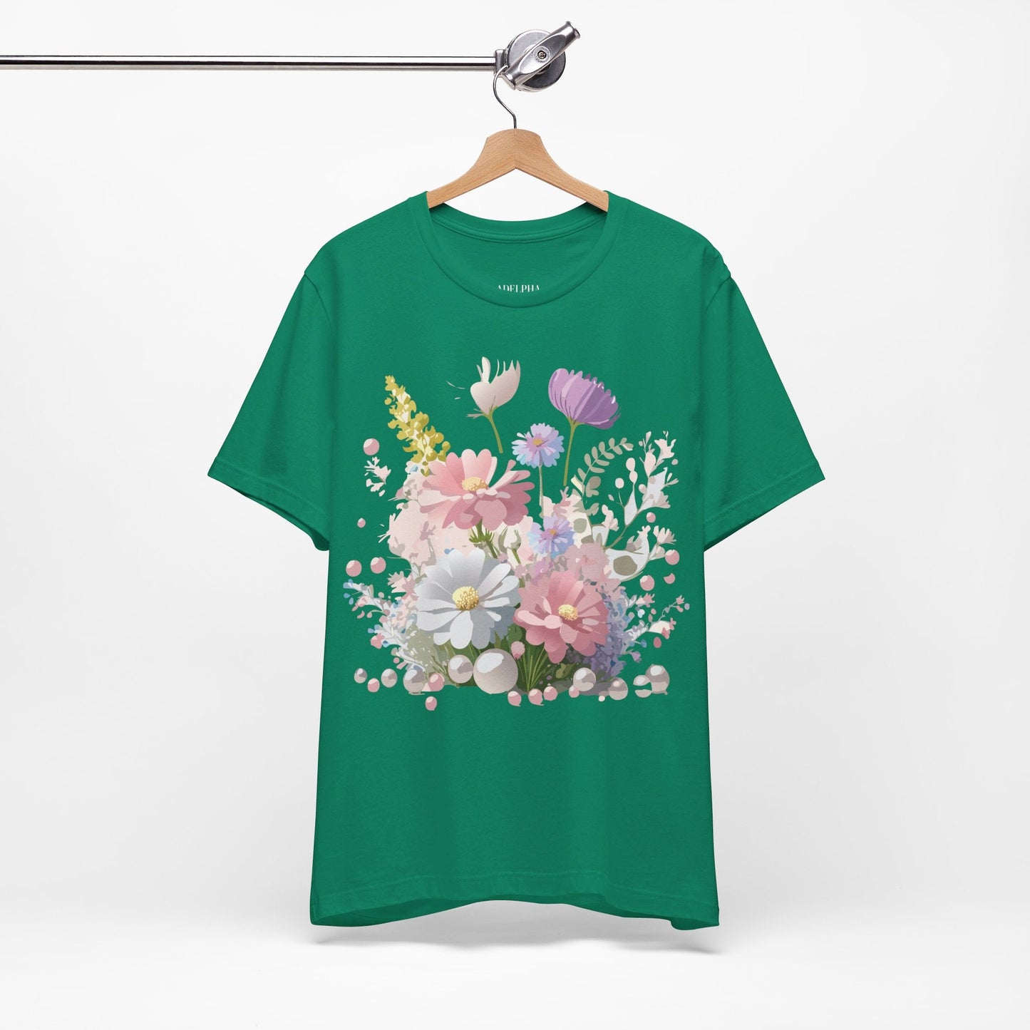 Adelpha Floral Graphic T Shirt Unisex Jersey Short Sleeve Art Design Vintage Inspired Premium