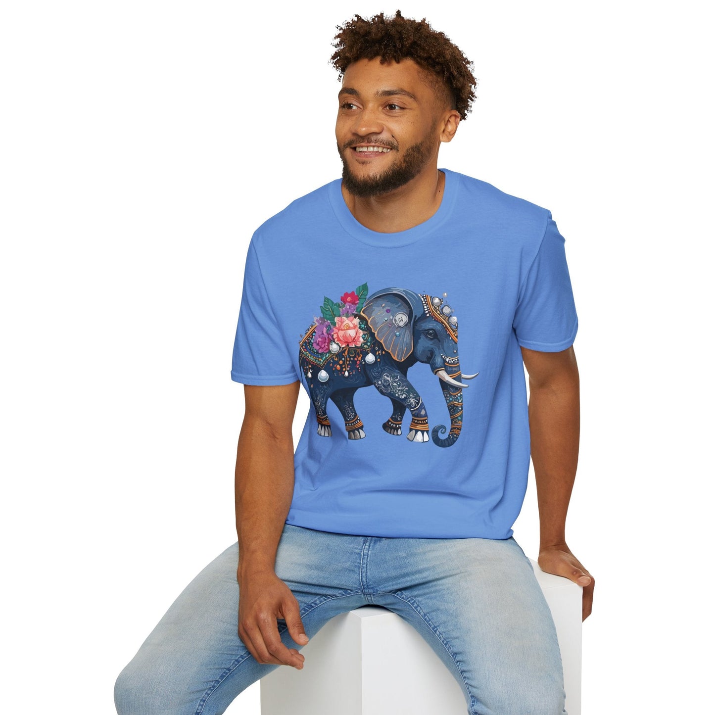 Elephant T Shirt Unisex Softstyle Tee Gildan 64000 100 Percent Cotton Comfort Everyday