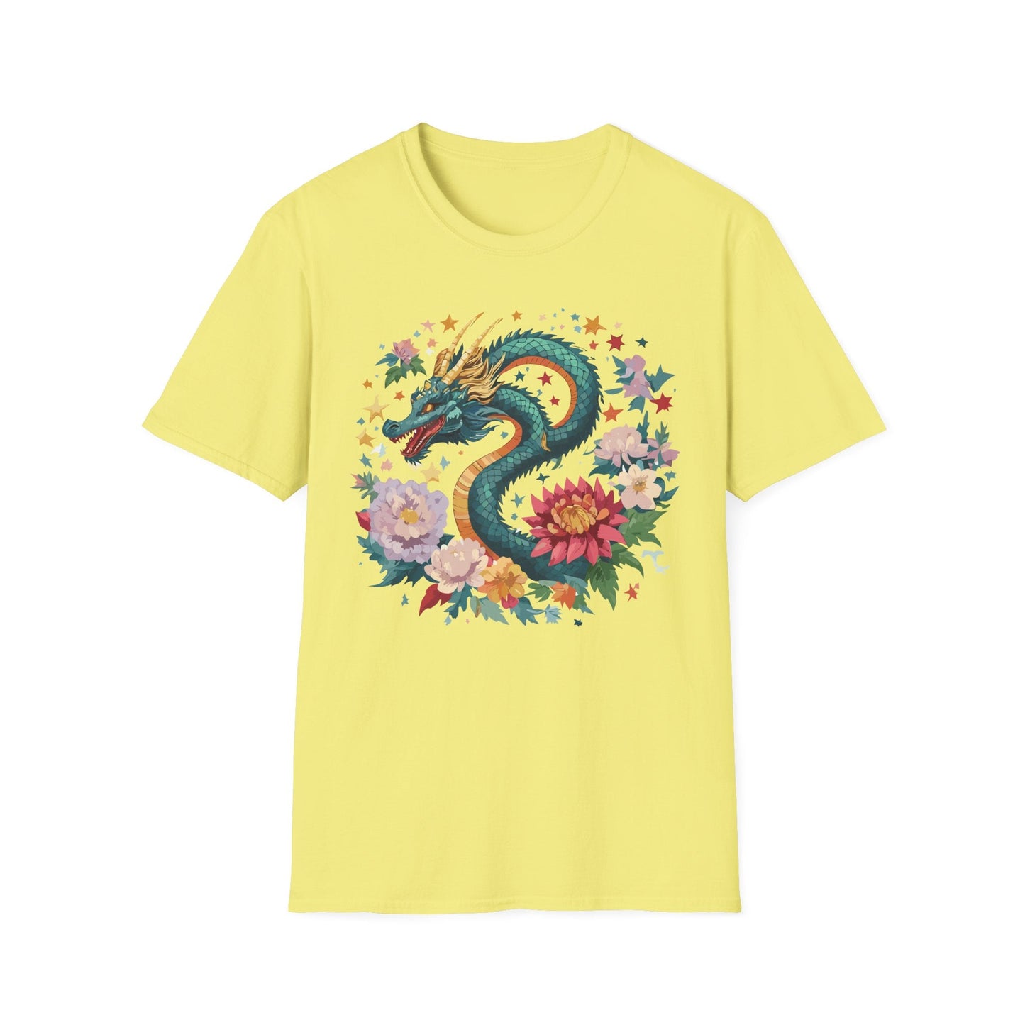Dragon Graphic Unisex 100 Cotton Tee with Animal Artwork Design 4