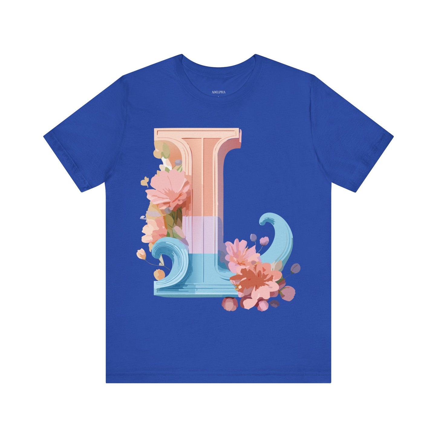 Letter L Shirt Unisex Graphic Tee With Vintage Inspired Artwork By Adelpha Premium Quality