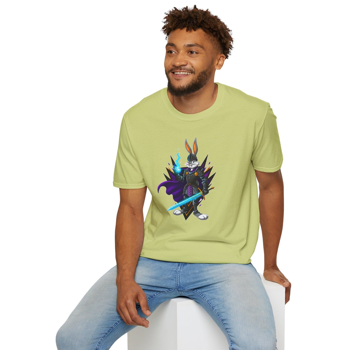 Bugs Bunny Shirt Unisex Gildan Softstyle Tee 100 Percent Cotton Cartoon Graphic Design