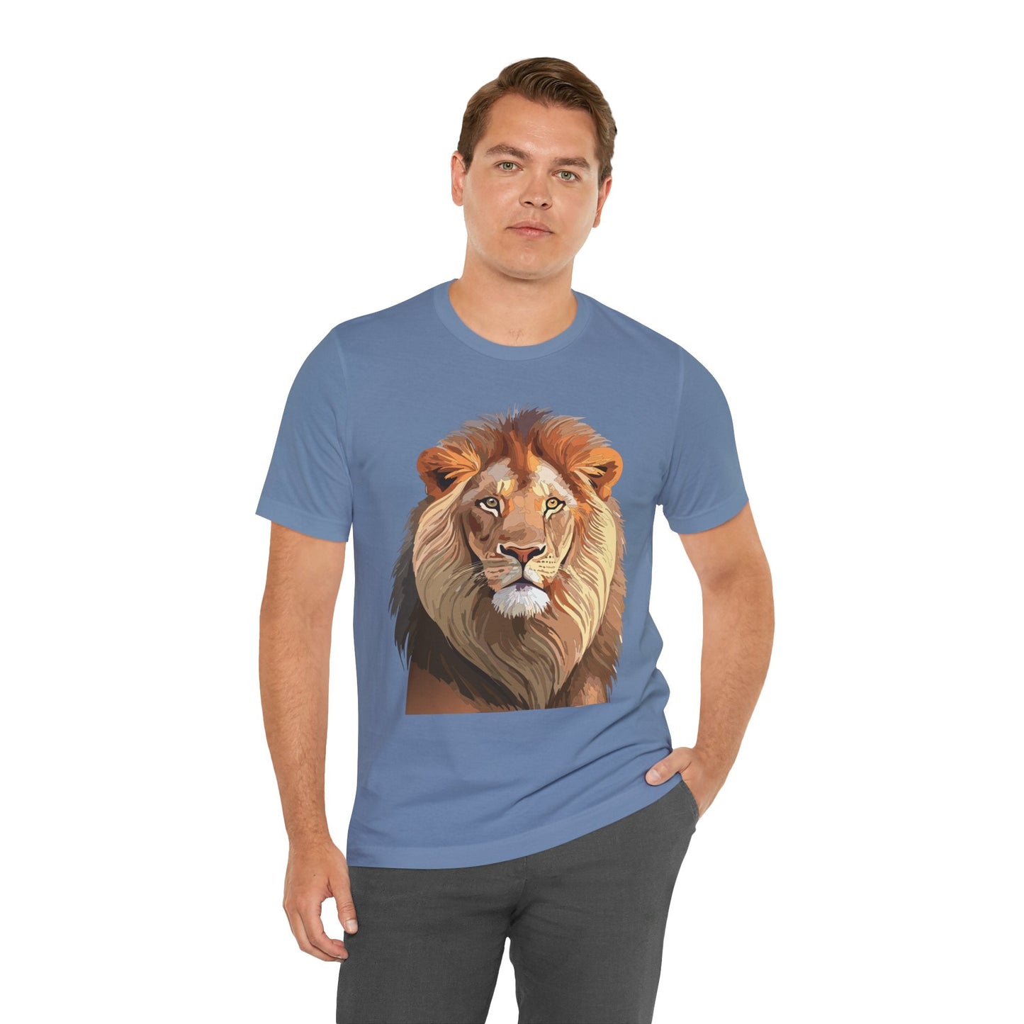Unisex Animal Graphic Tee Shirt With Wild Animals Art Design For Everyday Wear Casual