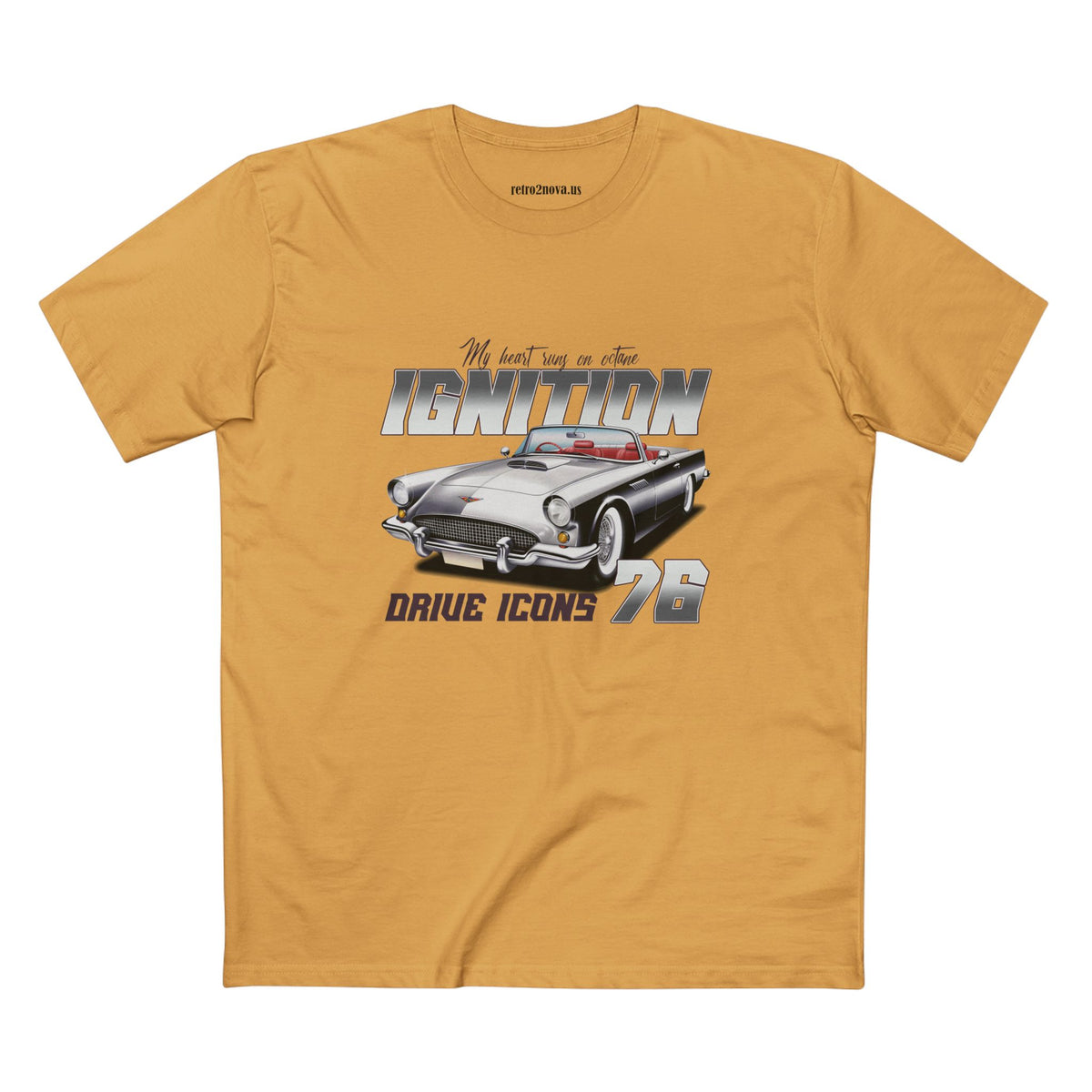 Retro Car Vintage Graphic Tee Staple Unisex 100 Cotton Tee Shirt - RC-11