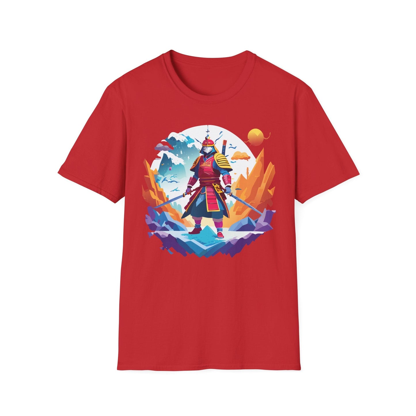 Samurai Shirt Unisex Short Sleeve T Shirt Gildan Softstyle 64000 100 Percent Ring Spun Cotton Tee