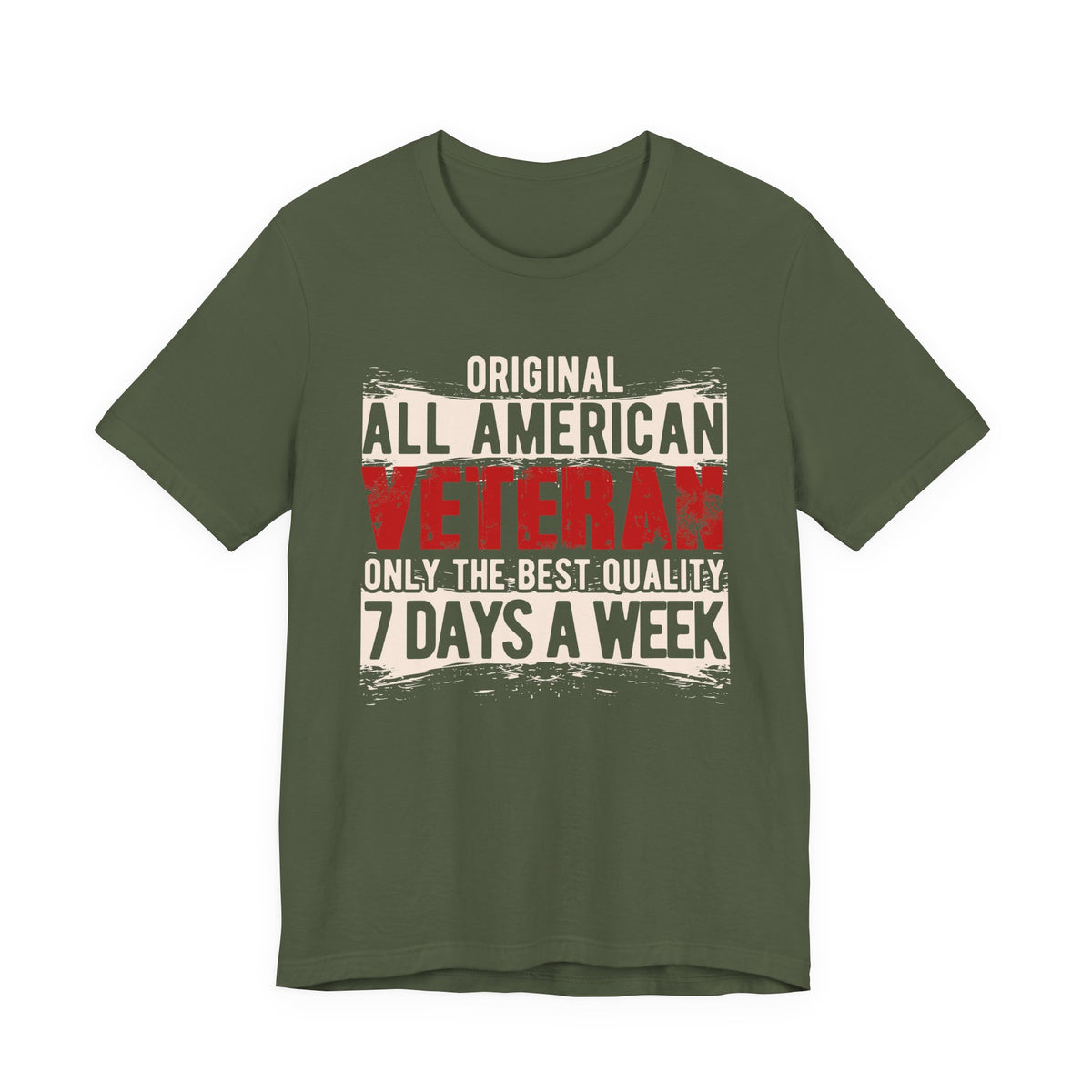 All American Veteran tee Vintage patriotic veteran Unisex Cotton T-Shirt v4