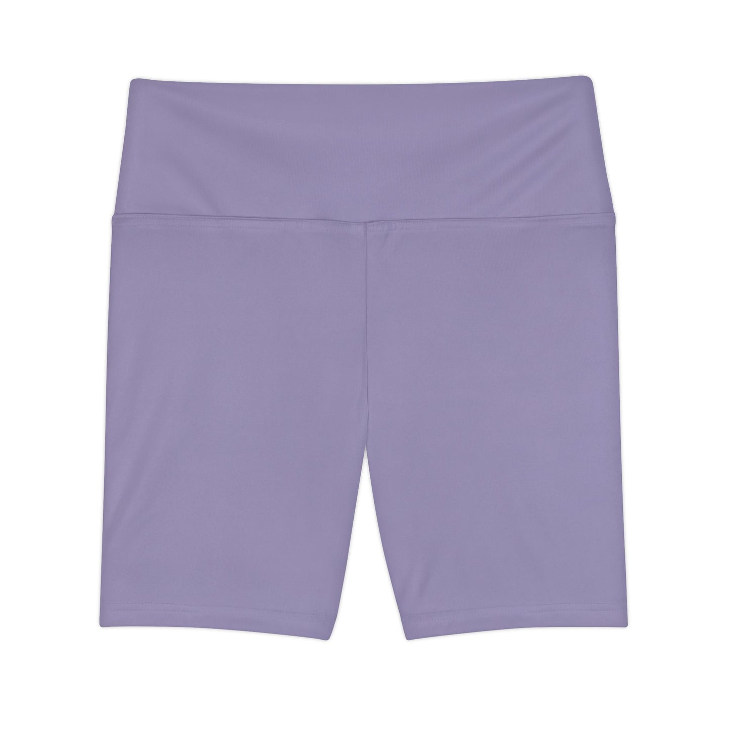 Purple Mist Women's Workout Shorts — Solid High-Waist Biker Shorts for Exercise & Everyday Wear
