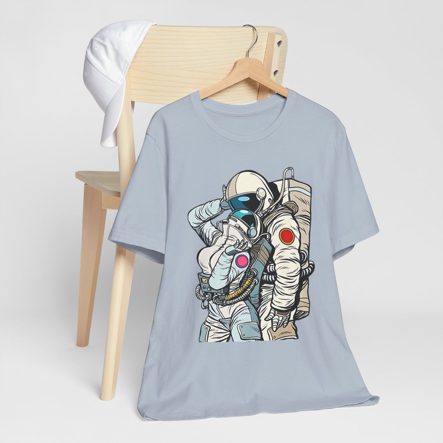 Unisex Astronaut T-shirt, Space Lovers Tee, Cosmic Top, Astronaut Graphic Tee, Cosmos Graphic T-Shirt, Love Shirt Art T-Shirt