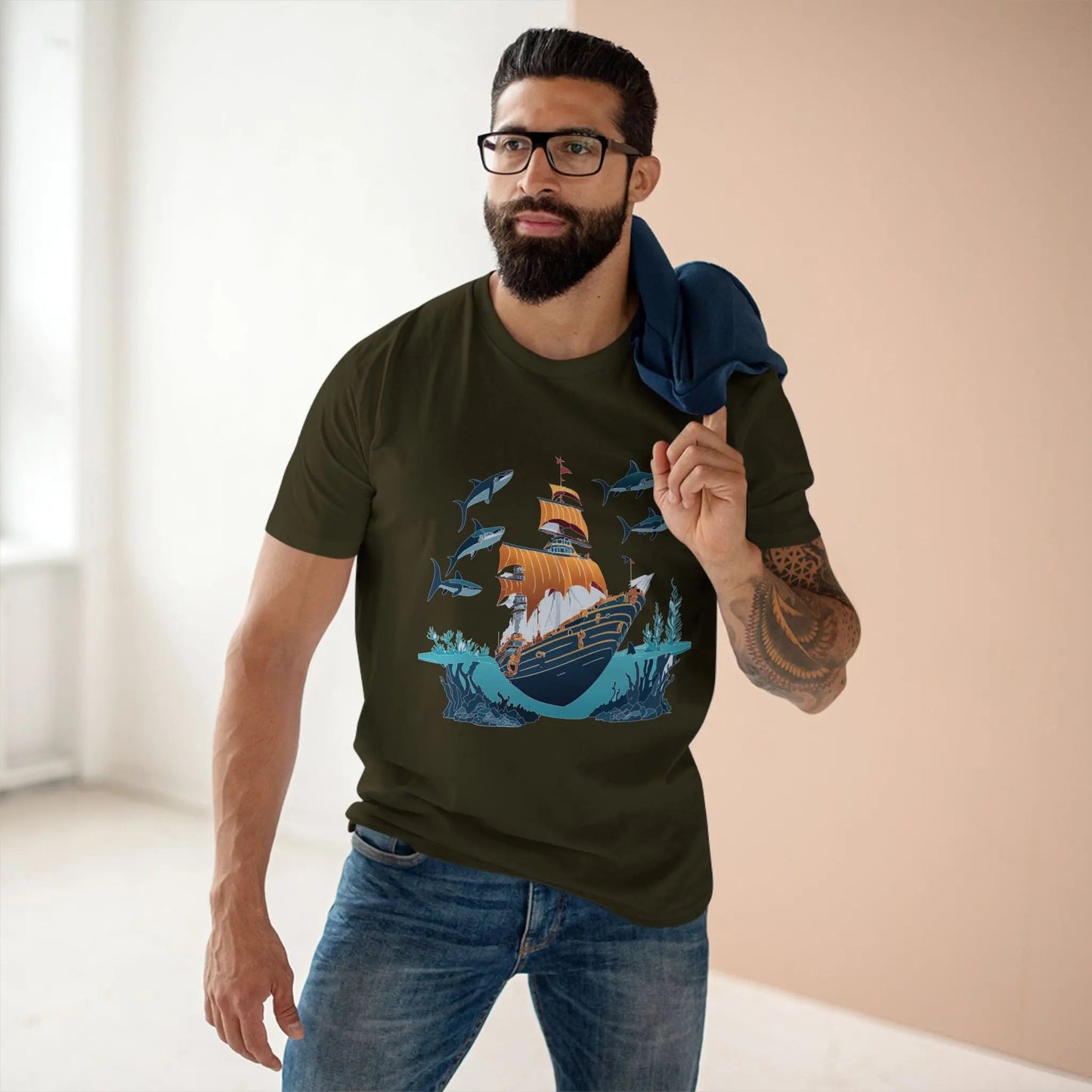 Ocean Coast Graphic Unisex 100 Cotton Staple Tee 27