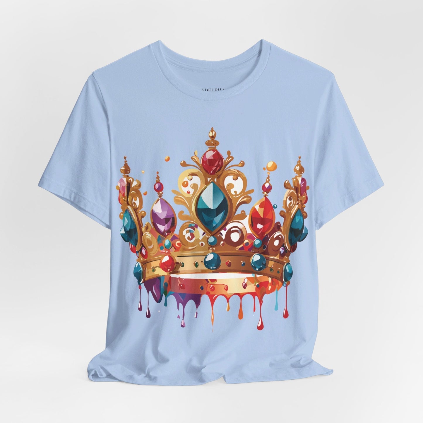 Adelpha Vintage Inspired Graphic Tee Crown Shirt Unisex Short Sleeve Art Design Edition
