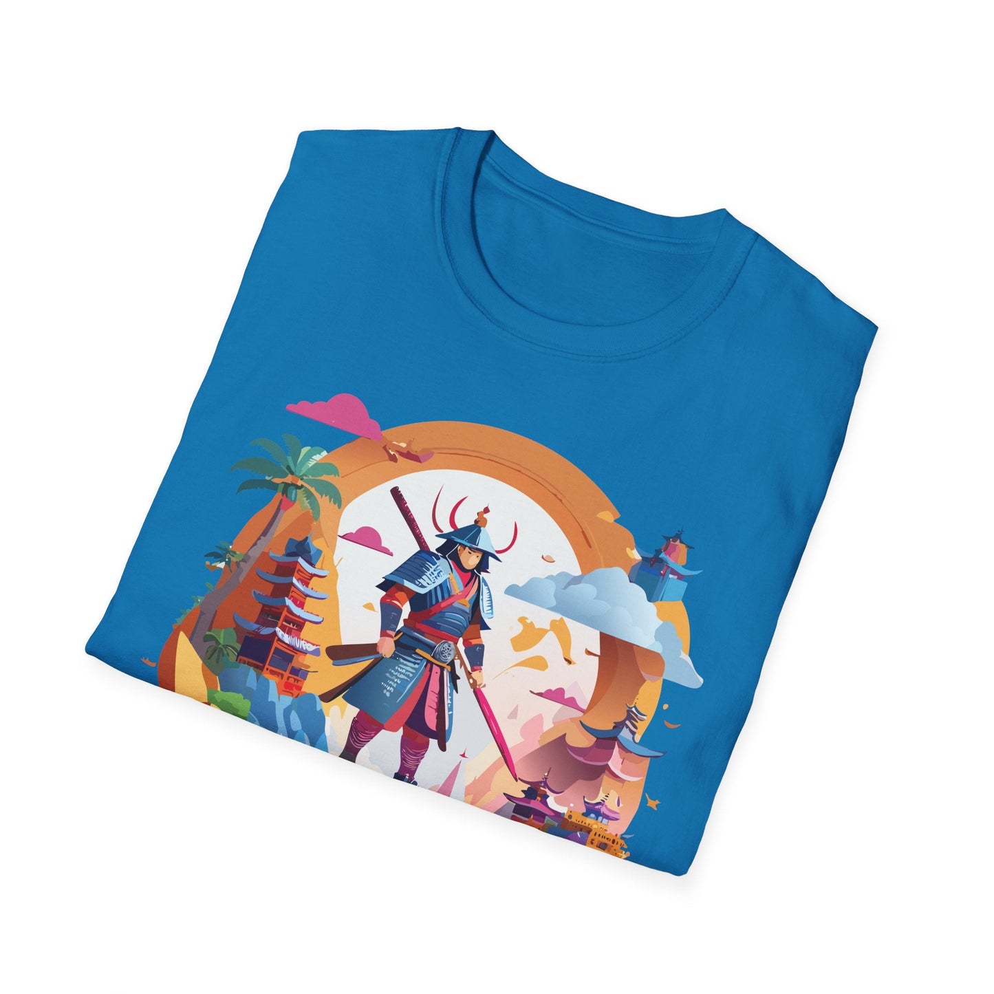 Samurai T Shirt Unisex Gildan Softstyle 64000 100 Percent Ring Spun Cotton Lightweight Tee