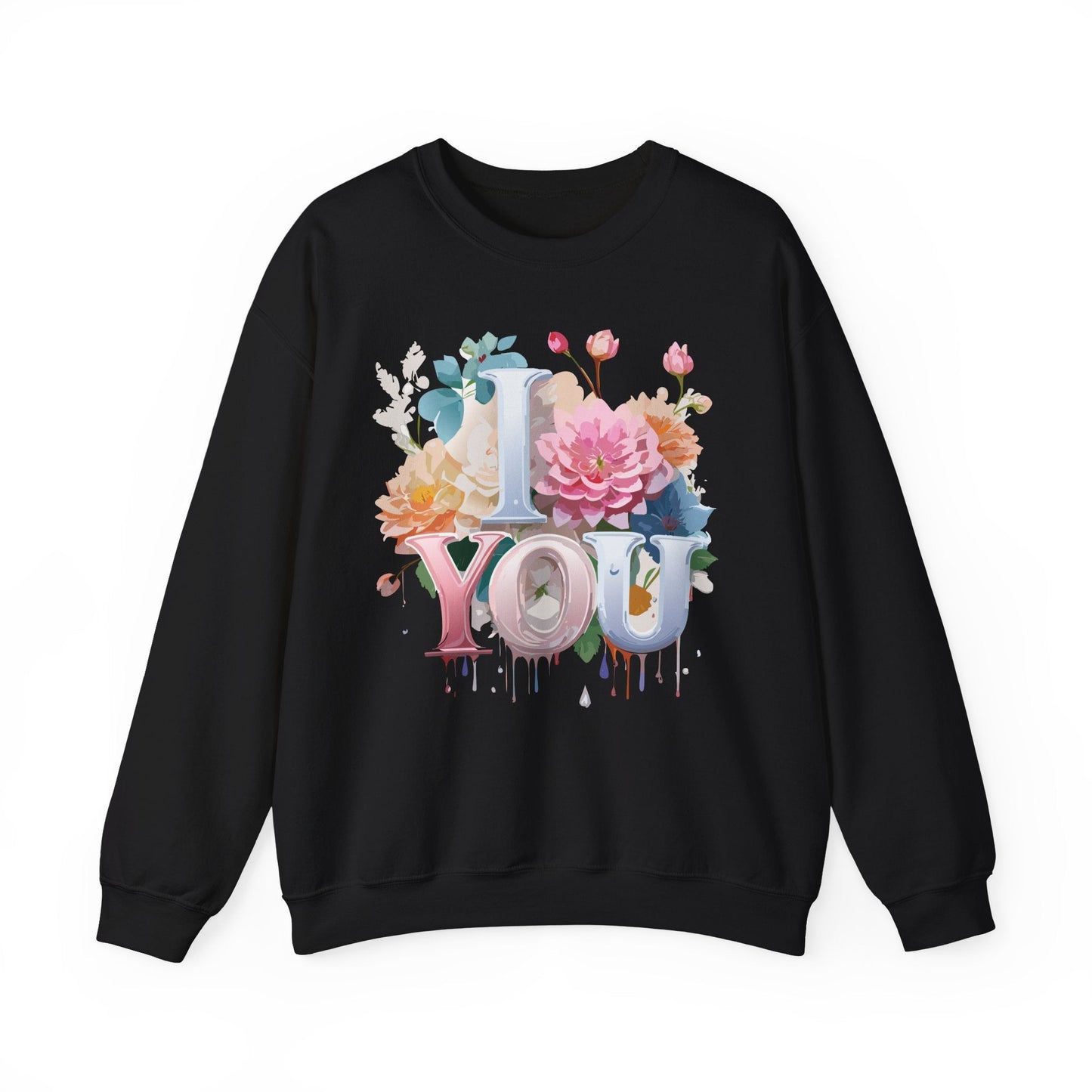 Floral Love Sweatshirt Valentines Day Unisex Crewneck Cozy Flower Design For All Season Wear