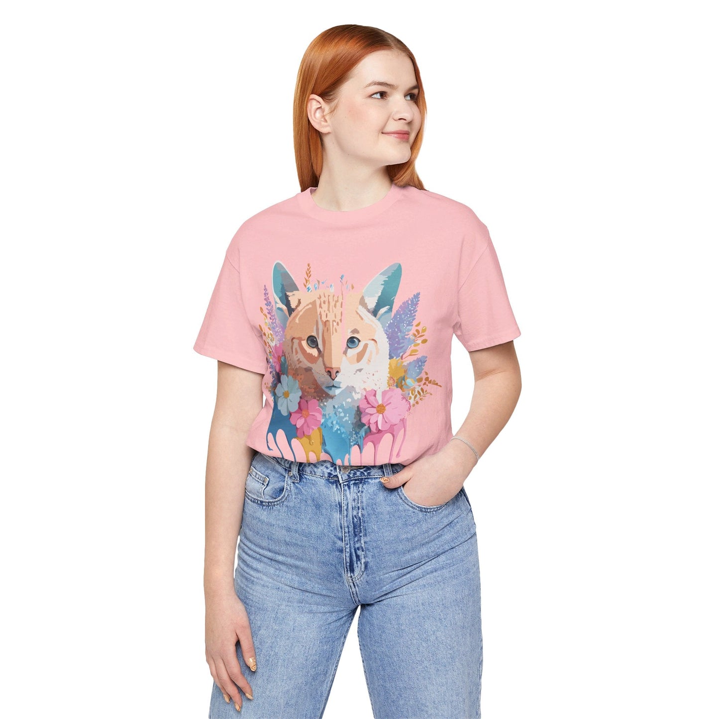 Cat Graphic Tee Unisex Short Sleeve With Adelpha Artwork Vintage Inspired