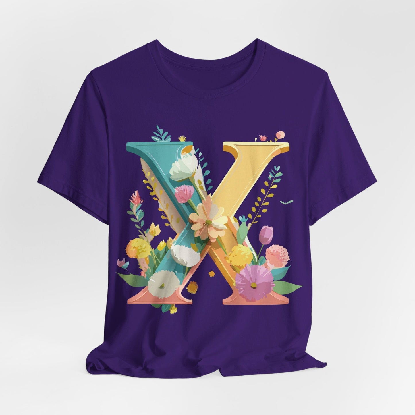 Letter X Shirt Unisex Graphic Tee Adelpha Vintage Inspired Artwork Short Sleeve Edition