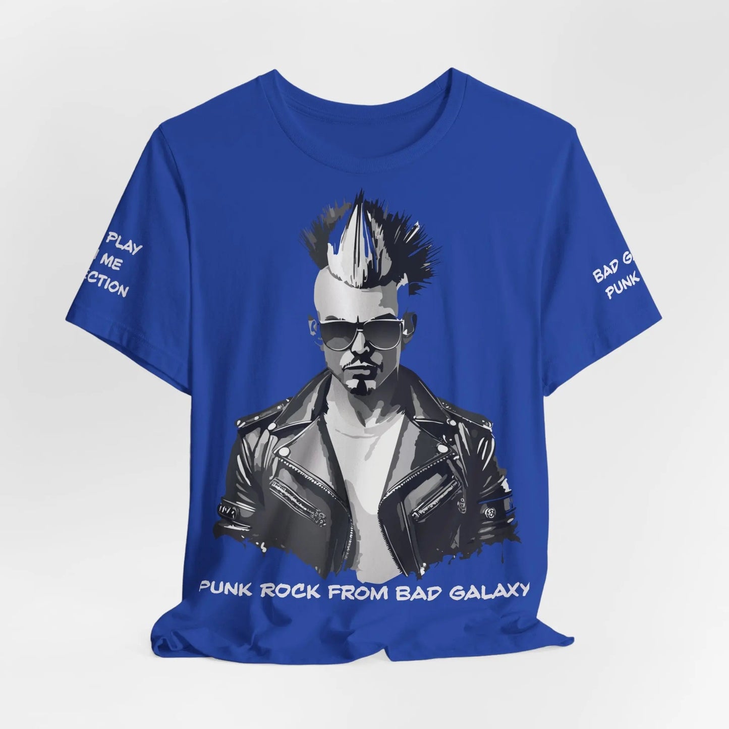 Punk Rock Tee Shirt Made To Order From Bad Galaxy Eco Friendly Inks Cotton Tee Made In USA