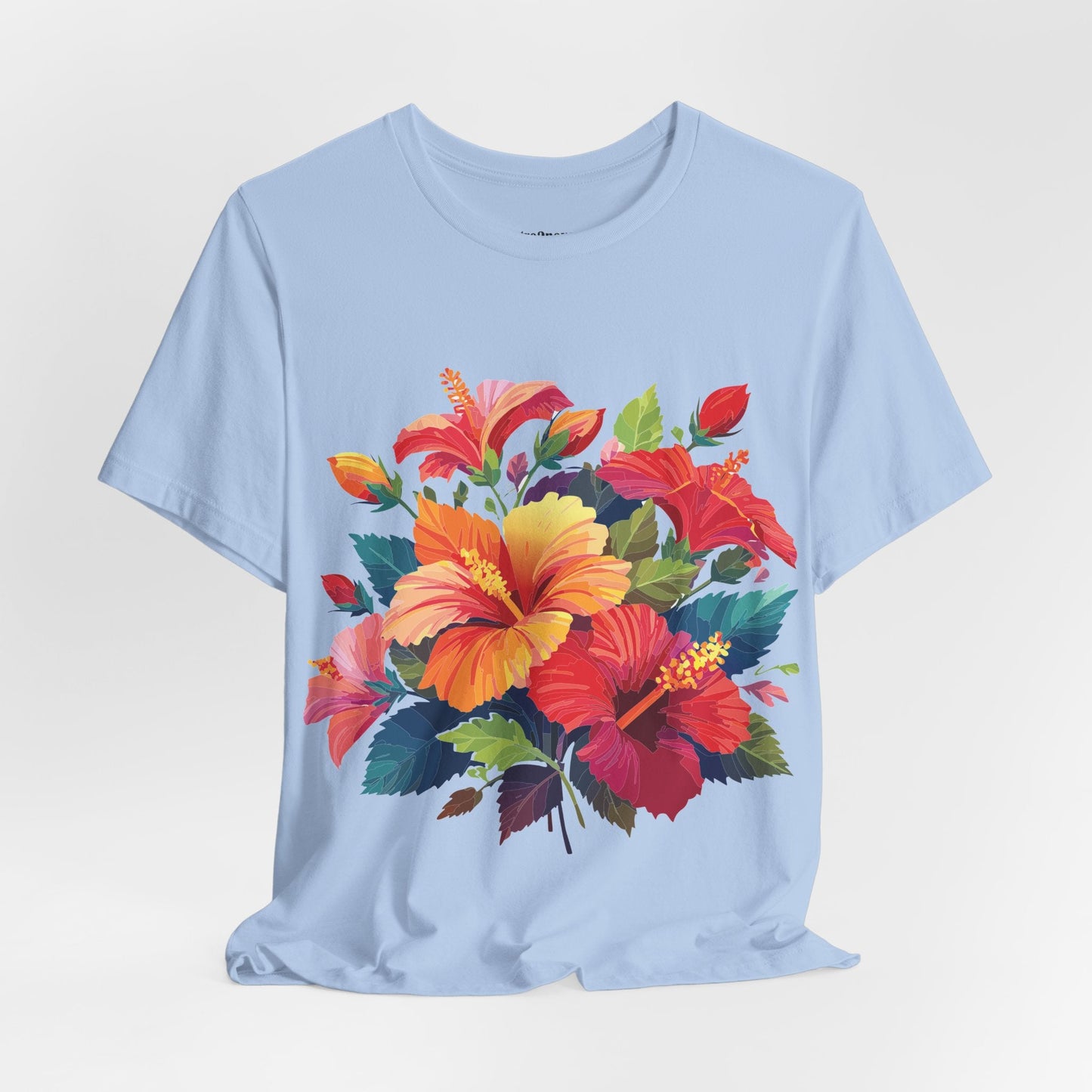 Retro2Nova Floral Shirt Unisex Jersey Short Sleeve Tee From Flowers Collection Bold Vibrant Design