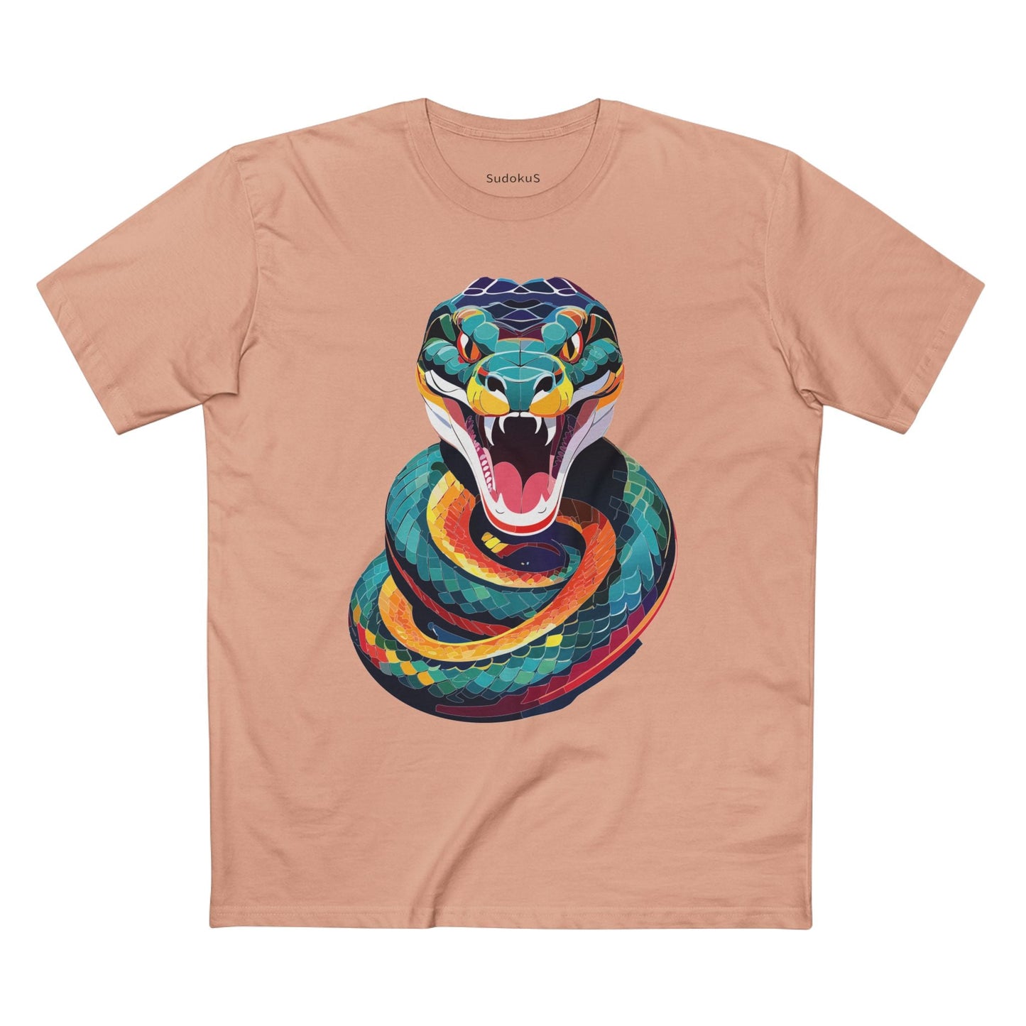Snake Graphic Unisex 100 Cotton Staple Tee with Animal Design Artwork 2
