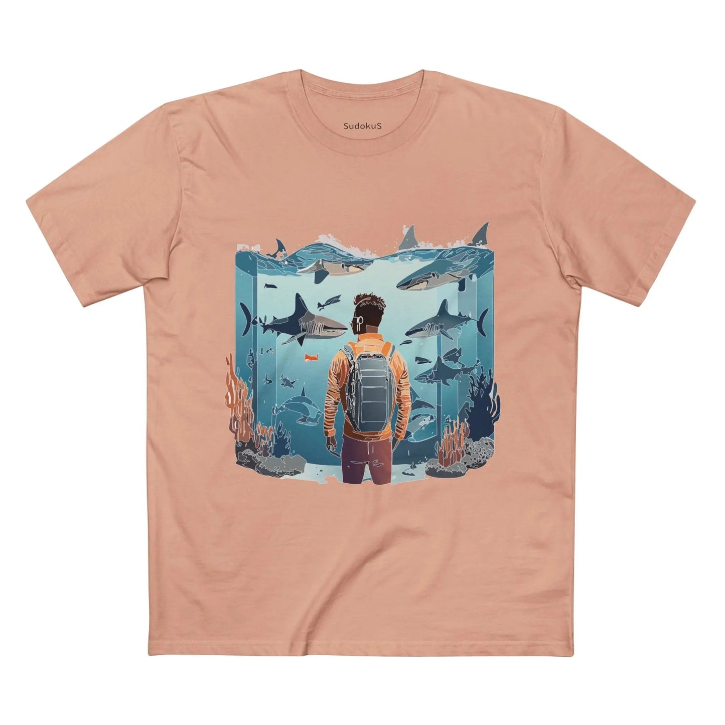 Ocean Coast Graphic Unisex 100 Cotton Staple Tee 6