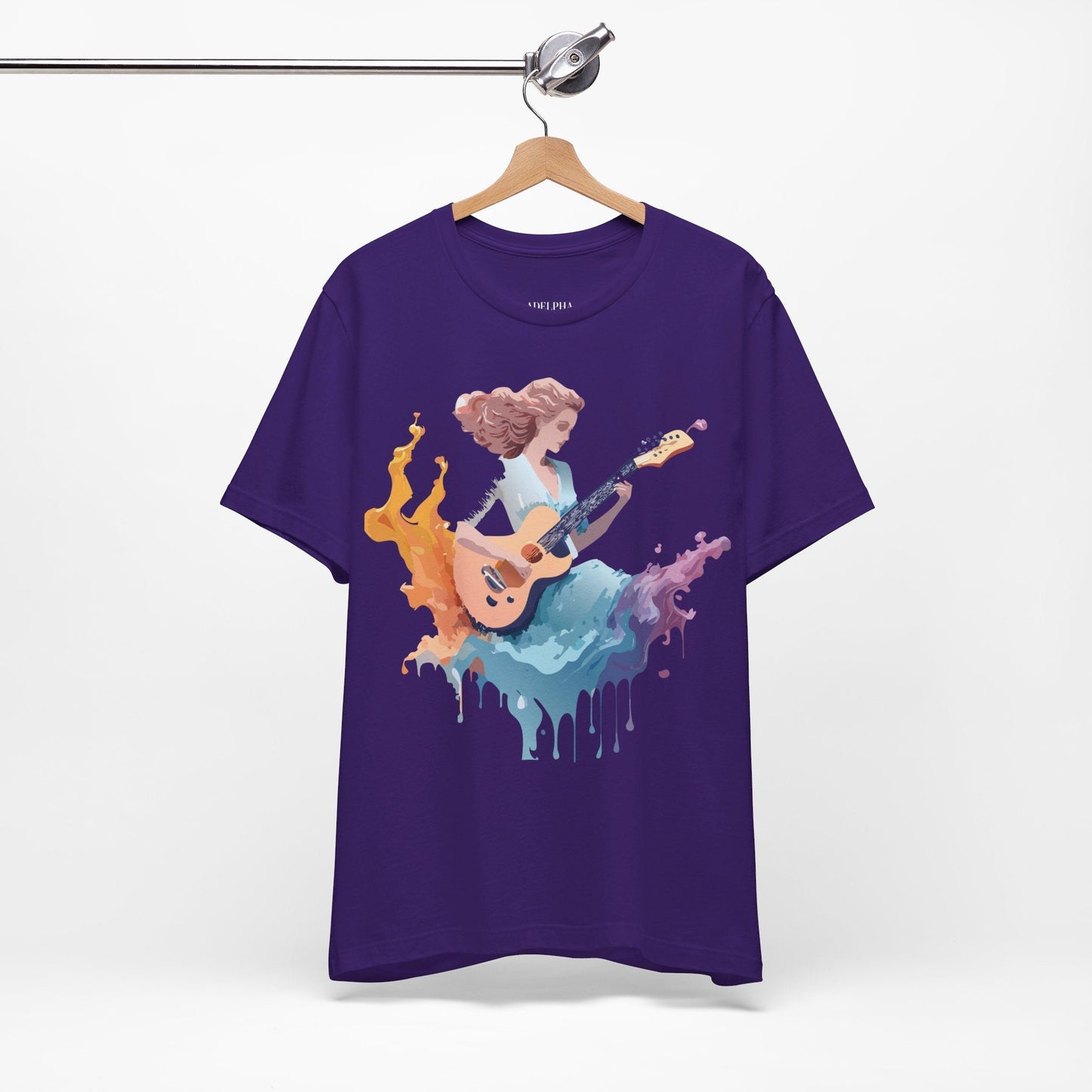 Adelpha Music Graphic Tee Unisex Vintage Inspired Art Design Short Sleeve T Shirt