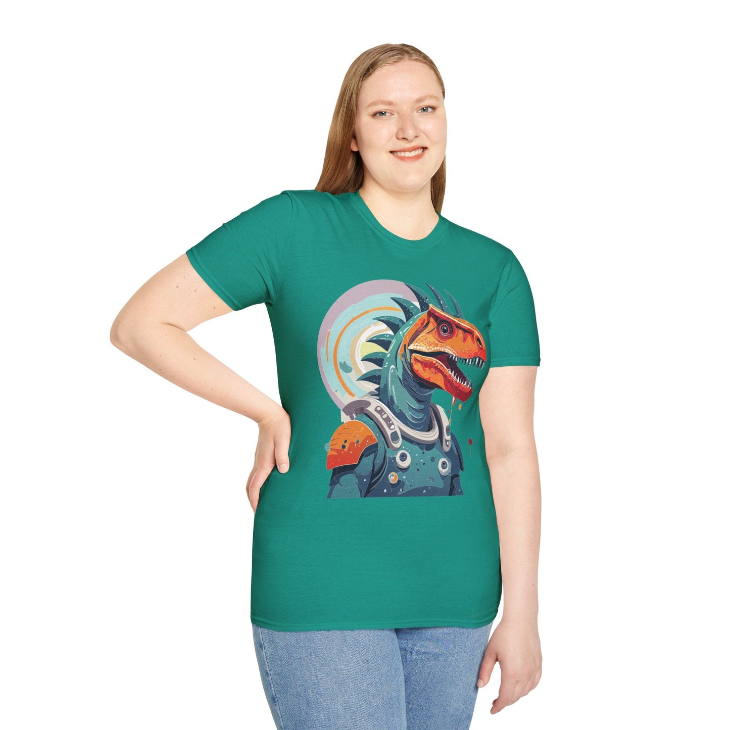 Unisex Gildan Softstyle 64000 Alien T Shirt With Cosmos Space Alien Art Graphic Tee