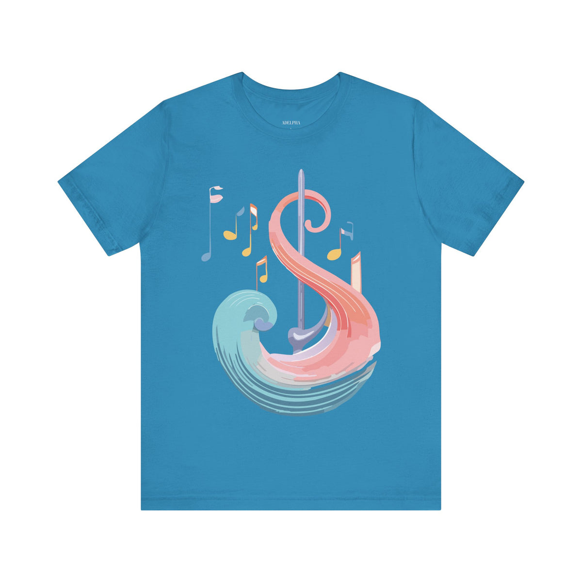 Music Graphic Unisex Cotton Bella+Canvas Tee with Art Design m97