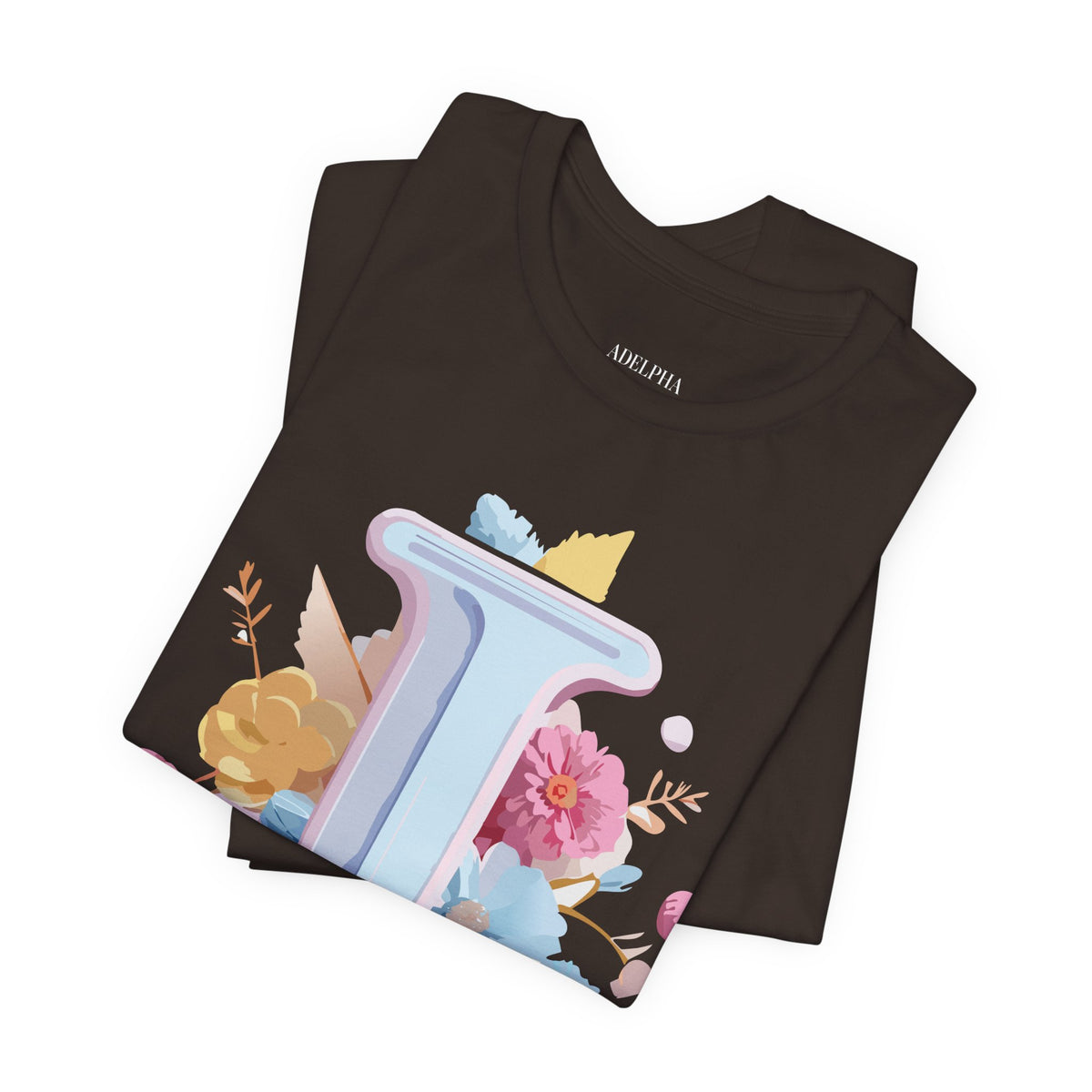 Letter I Graphic Unisex Cotton Bella+Canvas Tee with Art Letter Design