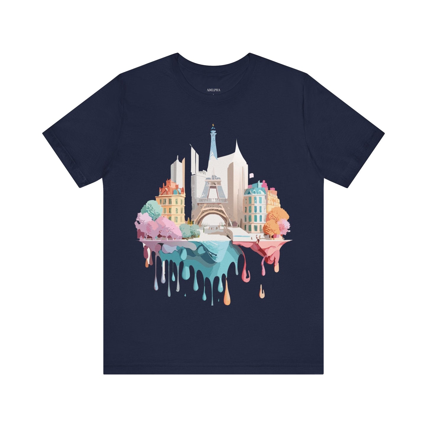 Paris Tourist Graphic Tee Unisex Jersey Short Sleeve Shirt by Adelpha Art Design Vintage Inspired