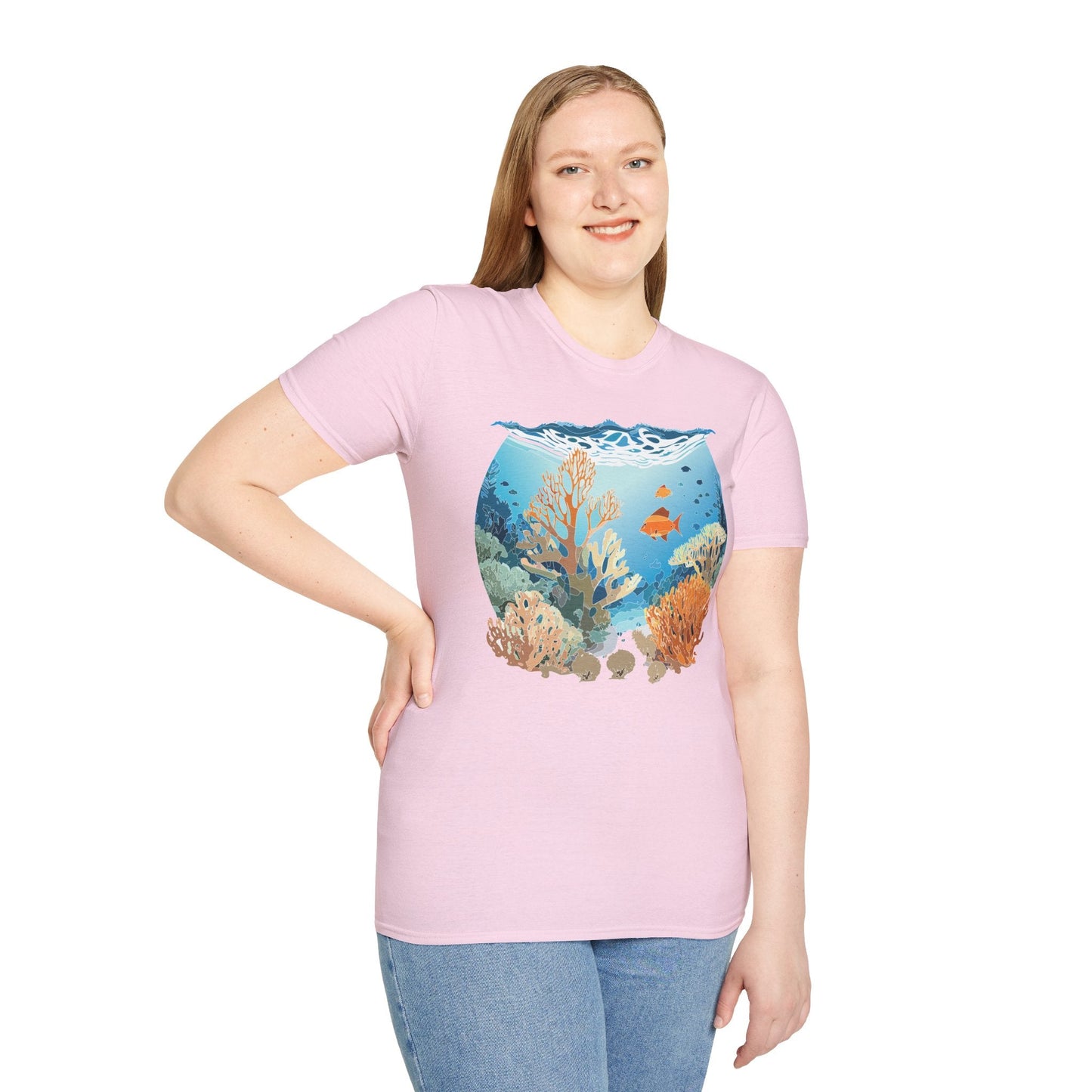 Ocean Tee Shirt Unisex Gildan Softstyle Cotton Tee Shirt 64000 Lightweight Breathable Comfort