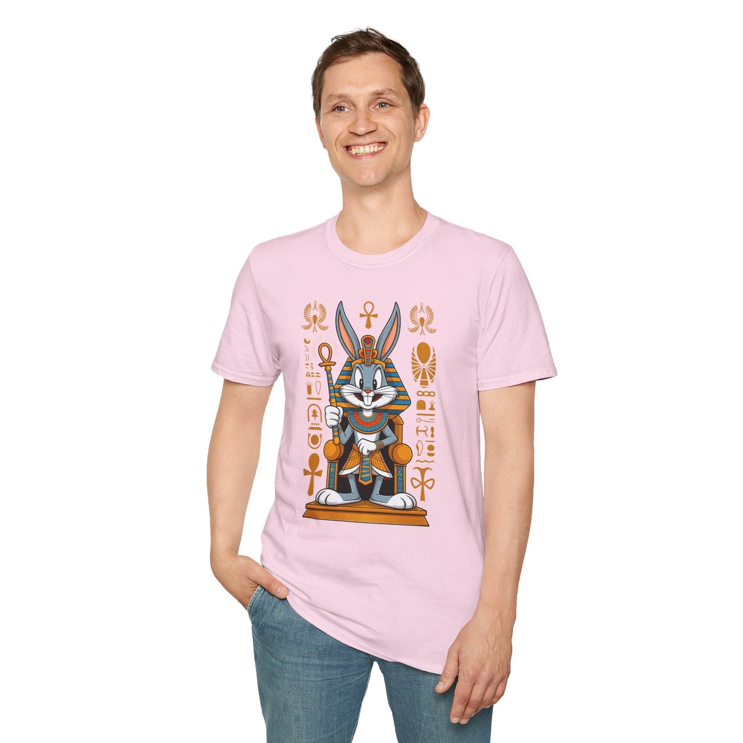 Bugs Bunny T Shirt Unisex Softstyle 64000 Cartoon Animation Tee Ring Spun Cotton