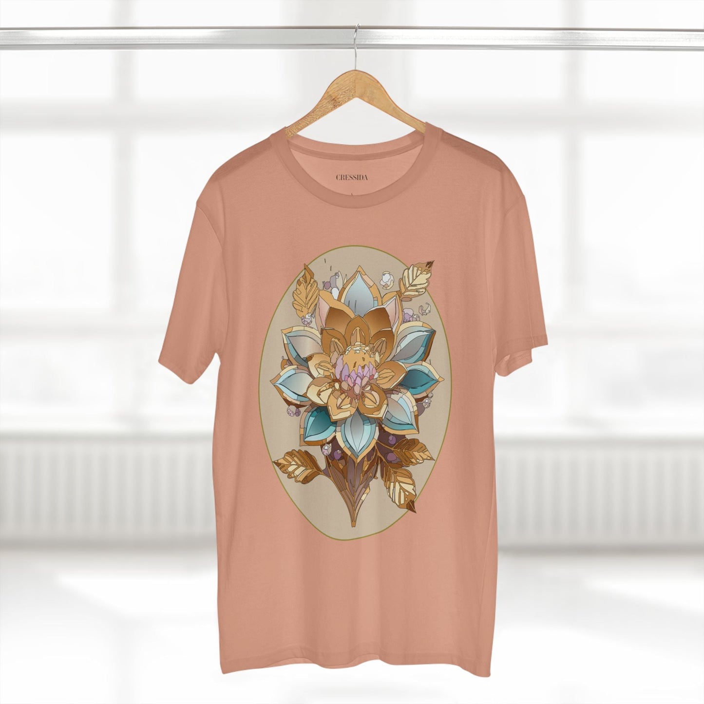 Floral Graphic T-Shirt Unisex 100 Cotton Art Design with Antique Flowers Tee 26