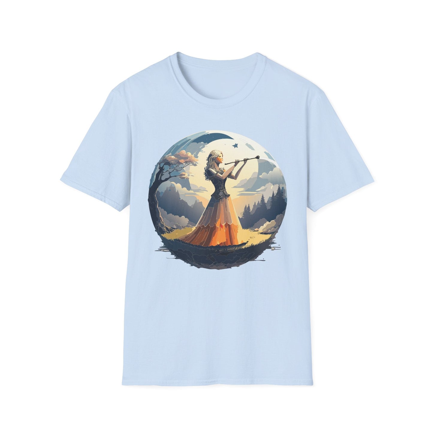 Unisex Softstyle Graphic T Shirt 100 Percent Ring Spun Cotton Art Design Tee For Women