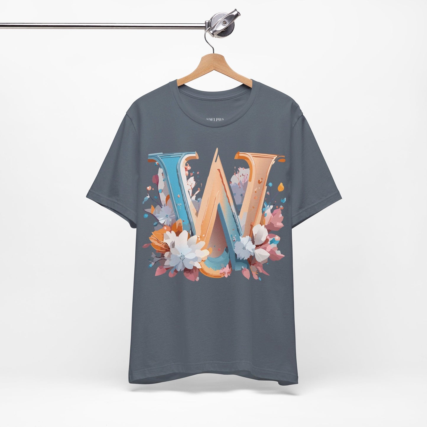 Letter W Shirt Unisex Graphic Tee By Adelpha Featuring Vintage Artwork For Everyday Casual Wear
