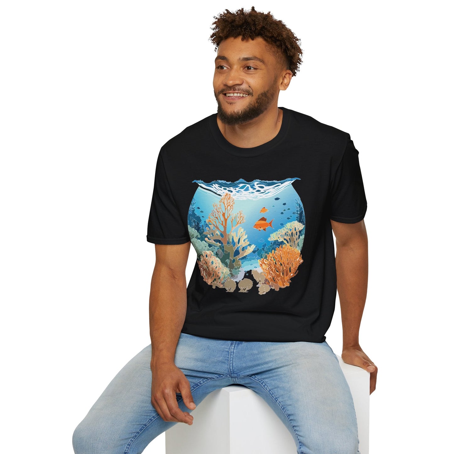 Ocean Tee Shirt Unisex Gildan Softstyle Cotton Tee Shirt 64000 Lightweight Breathable Comfort