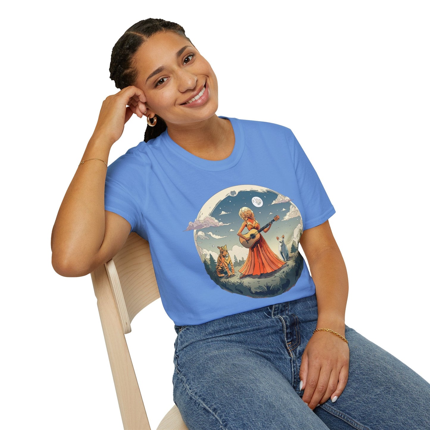 Womens Graphic T Shirt Art Design Tee Ladies Unisex Softstyle Cotton Tee Gildan 64000 Comfort